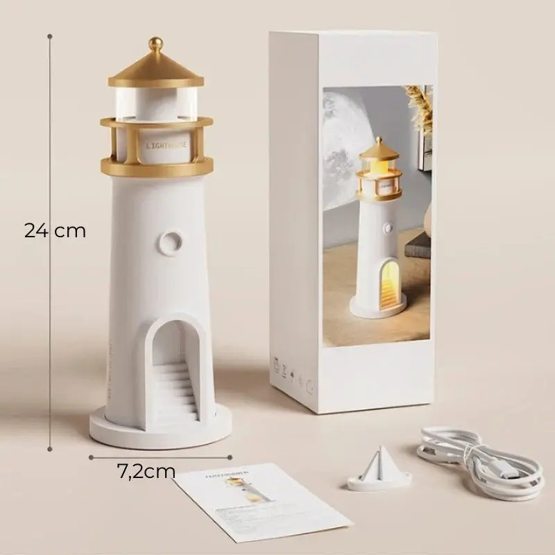 Luminária de Mesa Decorativa Farol Projetor Lua