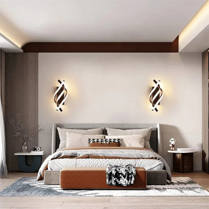 Arandela de Parede Led Espiral Moderna