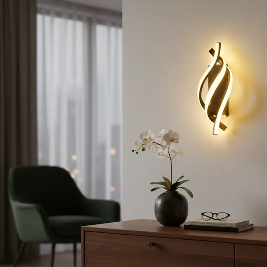 Arandela de Parede Led Espiral Moderna