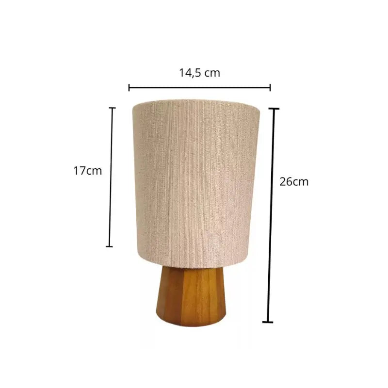 Abajur de Mesa Minimalista Cúpula de Linho