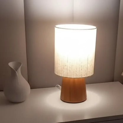 Abajur de Mesa Minimalista Cúpula de Linho