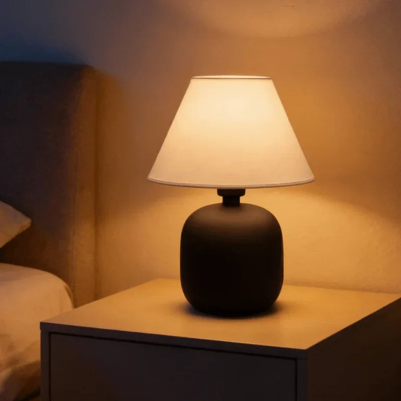 Abajur de Mesa Para Quarto em Cerâmica Bivolt
