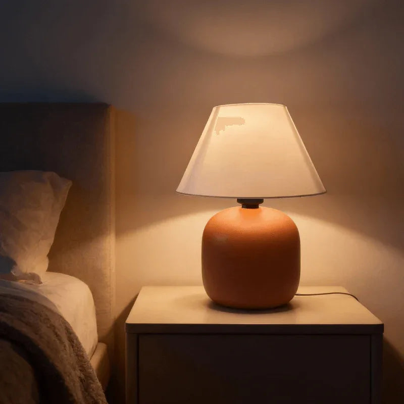 Abajur de Mesa Para Quarto em Cerâmica Bivolt