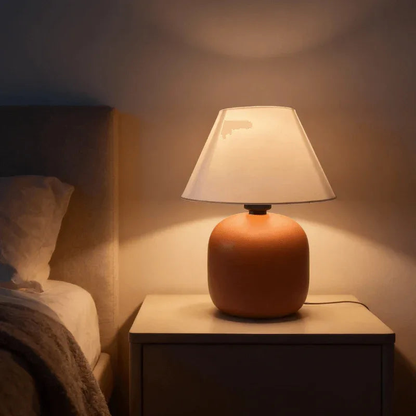 Abajur de Mesa Para Quarto em Cerâmica Bivolt