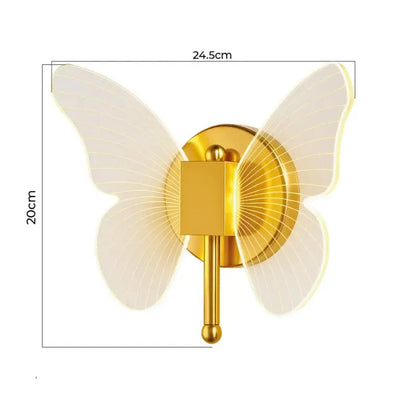 Arandela de Parede Borboleta Sofisticada
