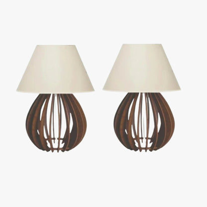 Par de Abajures de Mesa Boho para Cabeceira de Cama