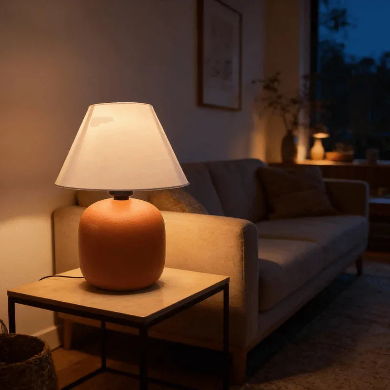 Abajur de Mesa Para Quarto em Cerâmica Bivolt