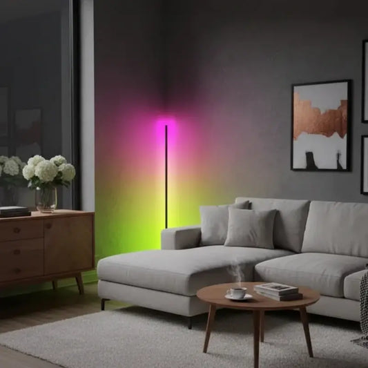 Luminária de Chão Barra Led RGB com Controle Remoto