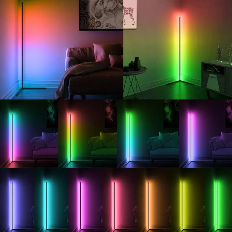 Luminária de Chão Barra Led RGB com Controle Remoto