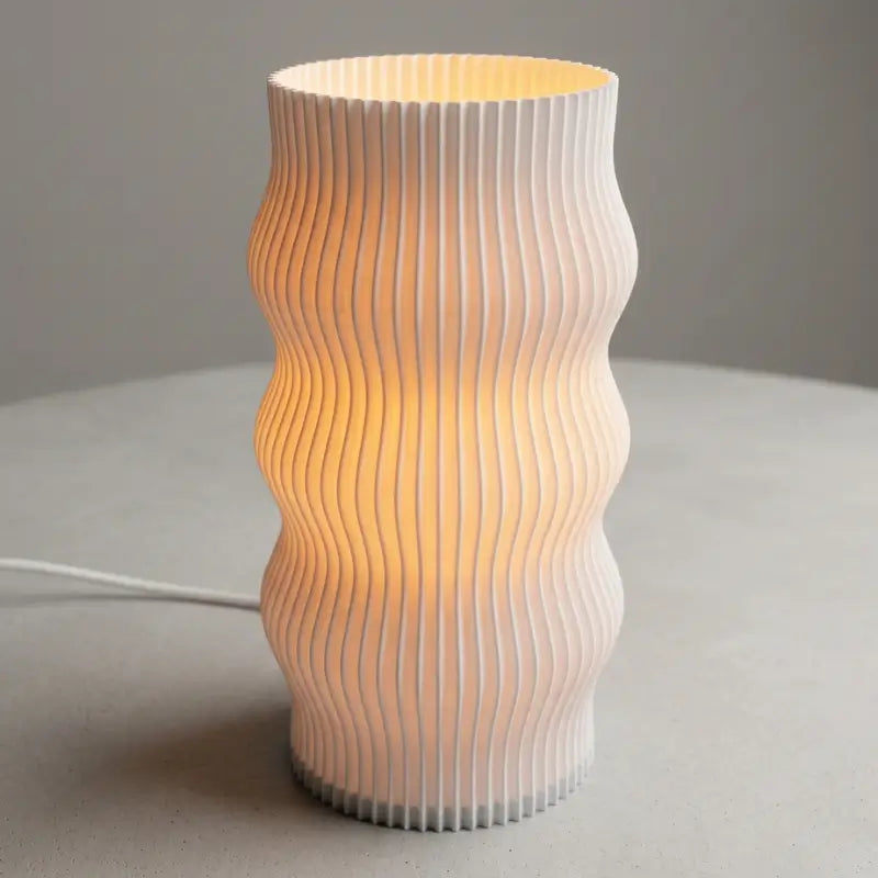 Luminária de Mesa Decorativa Design Ondulada