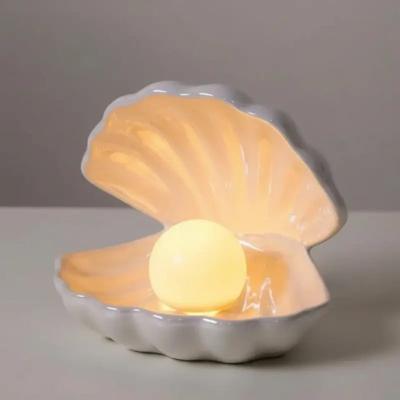Luminária de Mesa Decorativa Concha sem Fio