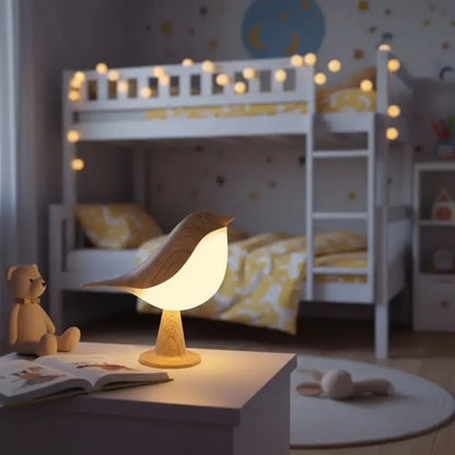 Luminária de Mesa Decorativa Pássaro LED 3 Tons de Luz