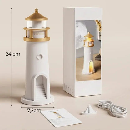 Luminária de Mesa Decorativa Farol Projetor Lua