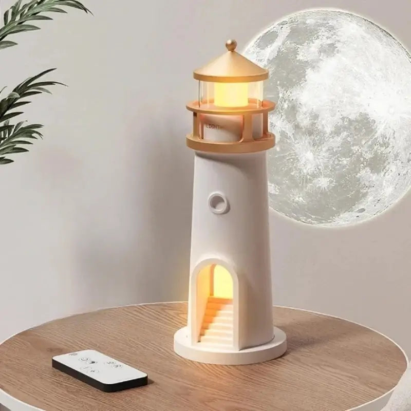 Luminária de Mesa Decorativa Farol Projetor Lua