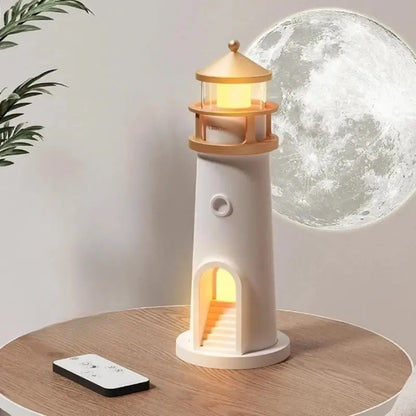 Luminária de Mesa Decorativa Farol Projetor Lua
