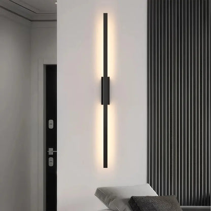 Arandela de Parede Led Preta Minimalista