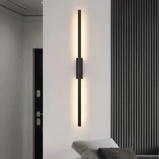 Arandela de Parede Led Preta Minimalista