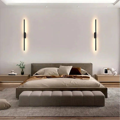 Arandela de Parede Led Preta Minimalista
