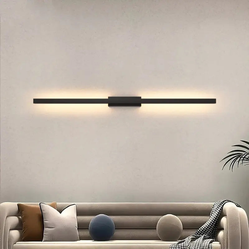 Arandela de Parede Led Preta Minimalista
