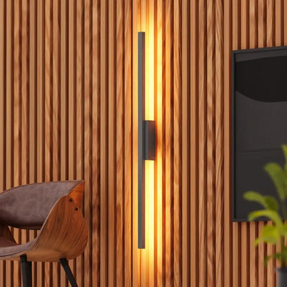 Arandela de Parede Led Preta Minimalista