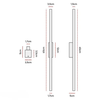 Arandela de Parede Led Preta Minimalista