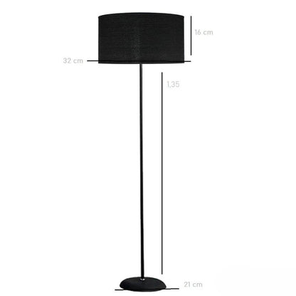 Luminária de Chão Abajur de Cúpula com Pedal de Acionamento