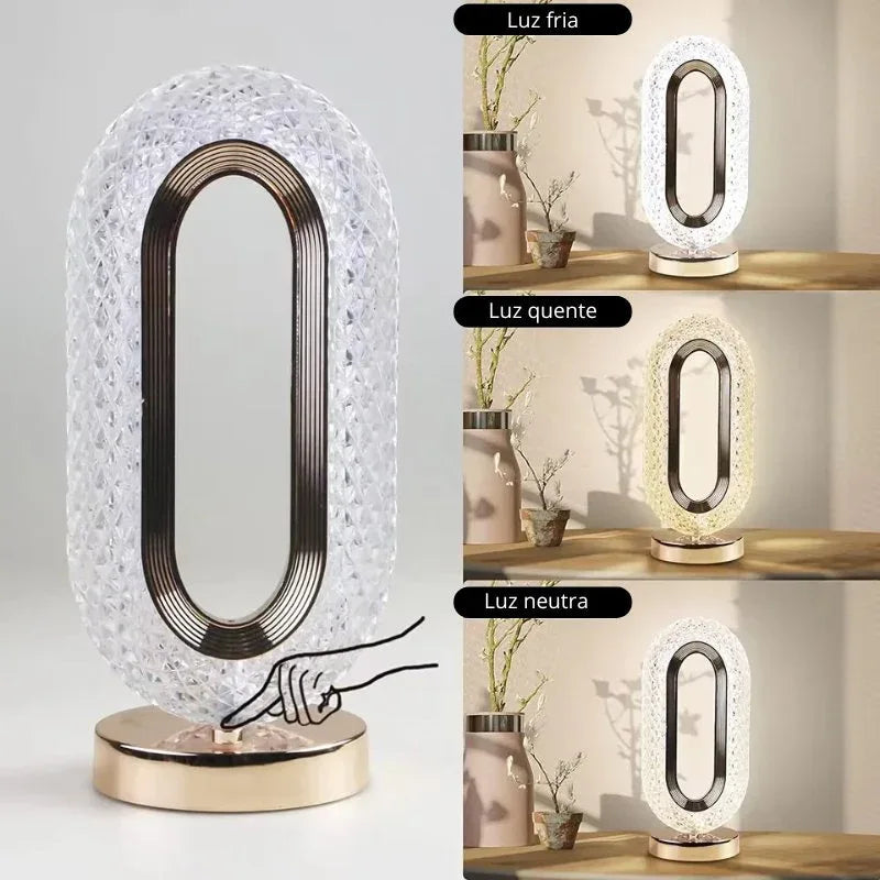 Luminária de Mesa Decorativa Oval