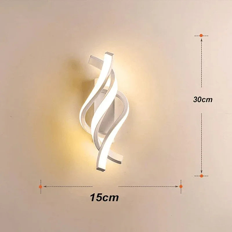 Arandela de Parede Led Espiral Moderna