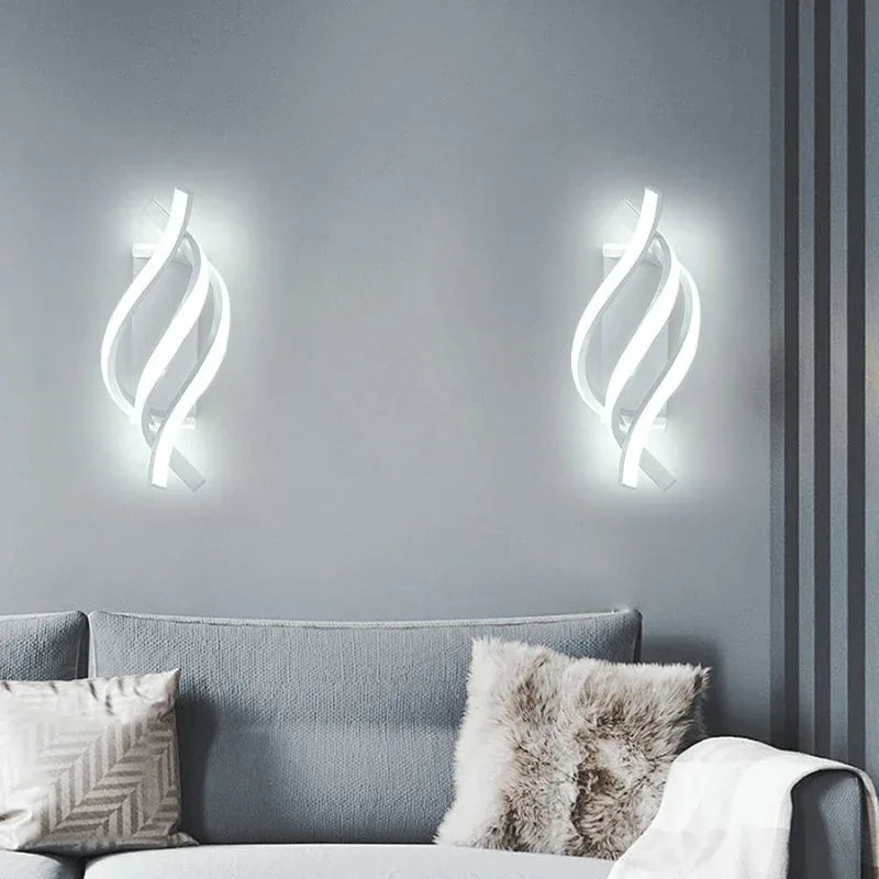 Arandela de Parede Led Espiral Moderna