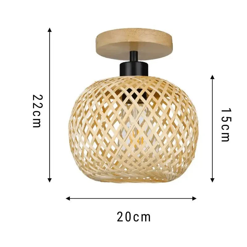 Luminária de Teto em Bambu
