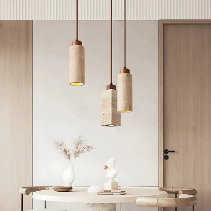 Pendente Japonês de Mármore Estilo Wabi Sabi