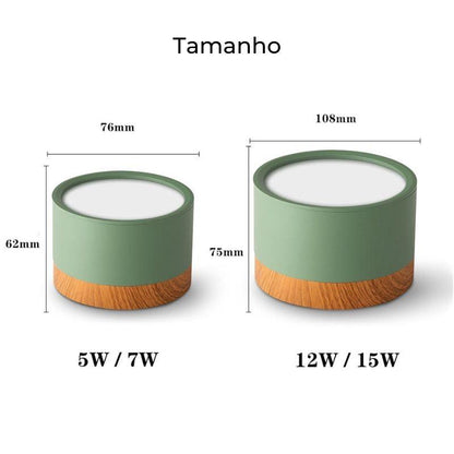 Luminária de Teto LED Sobrepor Nórdico
