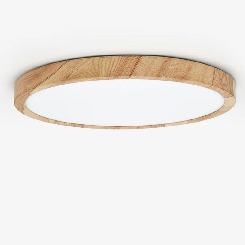 Luminária de Teto Led Redonda Wooden Sobrepor