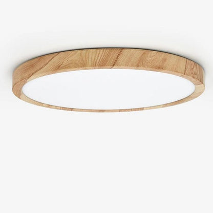 Luminária de Teto Led Redonda Wooden Sobrepor