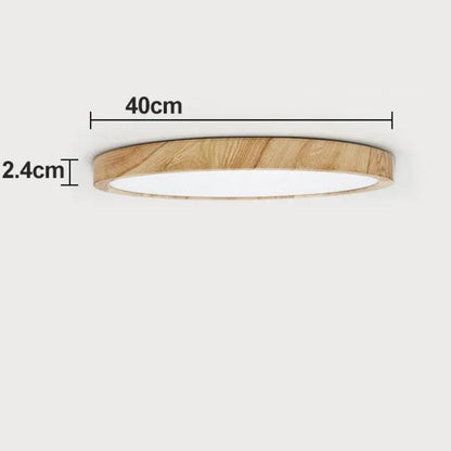 Luminária de Teto Led Redonda Wooden Sobrepor